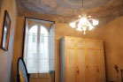 double bedroom with fresco ceiling