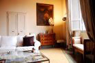 antique furniture and large windows