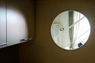 transparencies between the kitchen and the living room