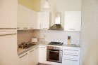 dining room with skylight