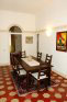 dining room with skylight